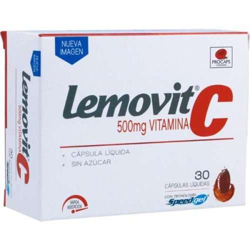 LEMOVIT C 500 MG X 30 CAPSULAS LIQUIDAS SIN AZUCAR