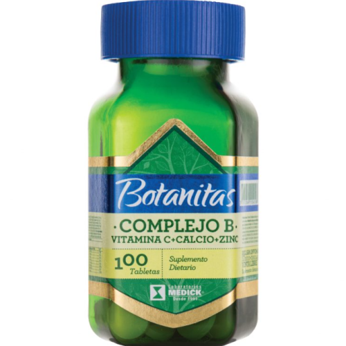 COMPLEJO B + VITAMINA C + CALCIO + ZINC  X 100 TABLETAS