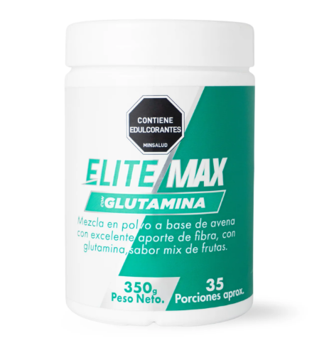 ELITE MAX GLUTAMINA X 350 G SABOR MIX DE FRUTAS