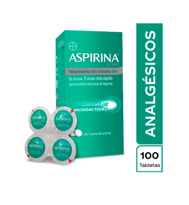 ASPIRINA ULTRA 500 MG X 100 TABLETAS