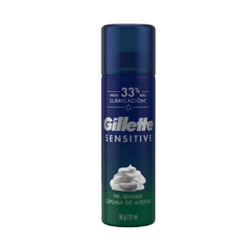 GILLETTE SENSITIVE  ESPUMA PIEL SENSIBLE X 57 ML