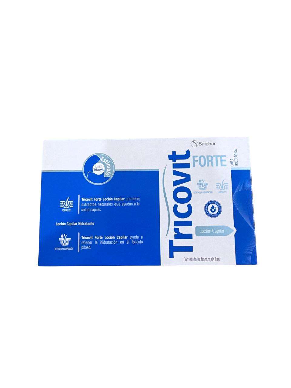 TRICOVIT FORTE LOCION 10 FRASCOS X 8 ML