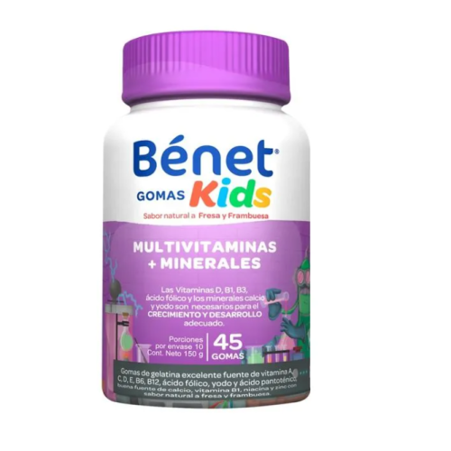 MULTIVITAMINAS + MINERALES KIDS BENET X 45 GOMAS