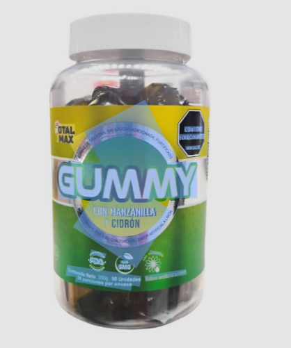 GUMMY MANZANILLA Y CIDRON 300 GR S/LIMON X 90 GOMAS GELATINA