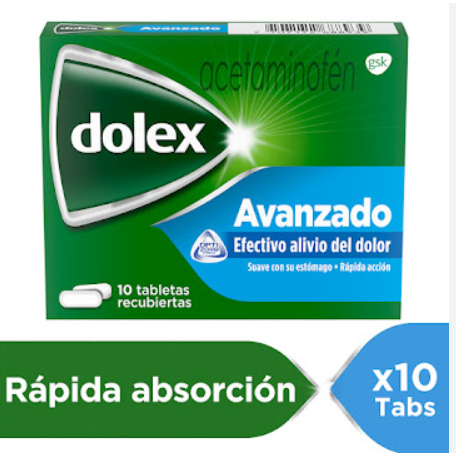 DOLEX AVANZADO 500 MG X 10 TABLETAS