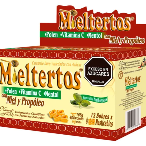 MIELTERTOS PASTILLAS MASTICABLES  CAJA X 12 SOBRES