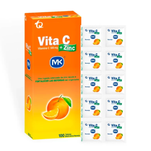 VITAMINA C + ZINC NARANJA X 100 TABLETAS