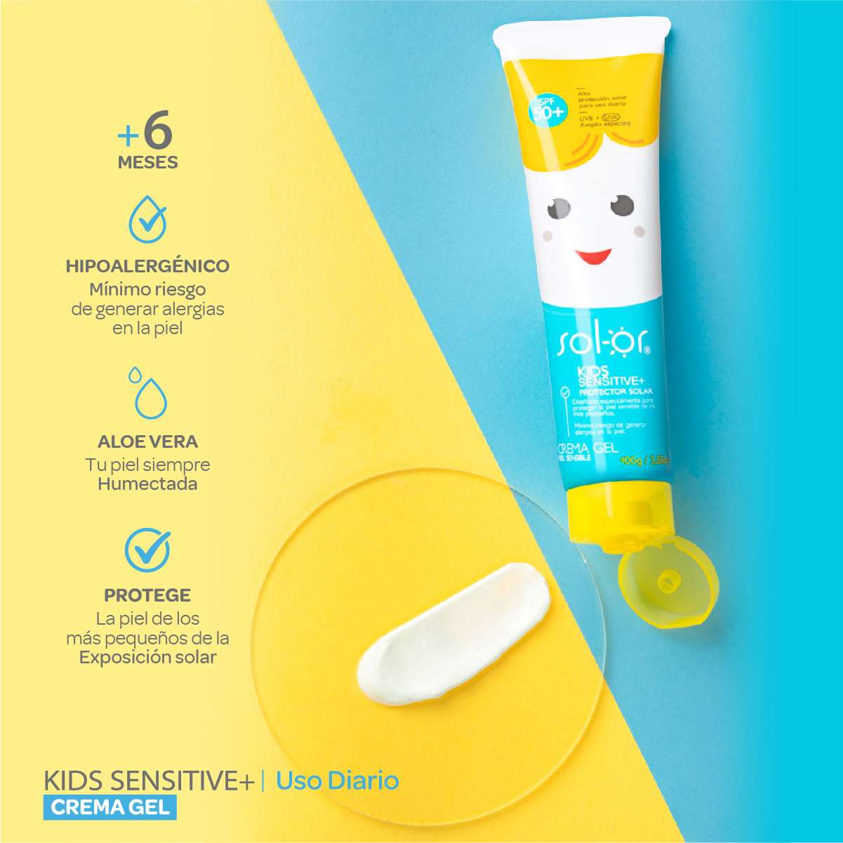 SOLOR KIDS SENSITIVE SPF 50 X 100 GR - Image 2
