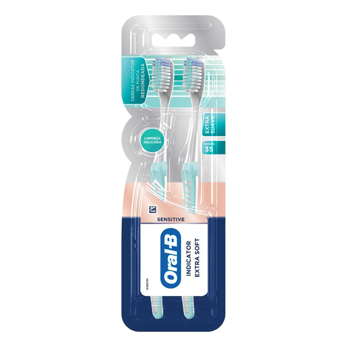 CEPILLO ORAL B INDICADOR EXTRA SOFT SENSITIVE X 2