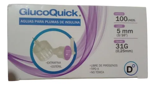 AGUJA INSULINA 31G/5MM CAJA X100 (MORADA)
