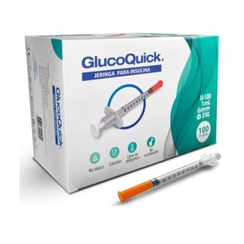 JERINGA INSULINA 31G/6M /1ML CAJA X  100 UNIDADES
