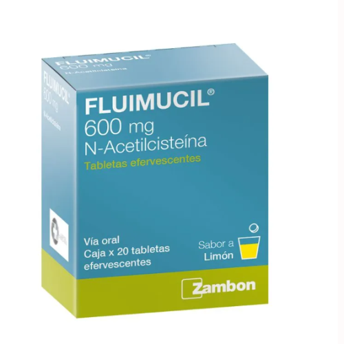 FLUIMUCIL 600 MG X 20 TABLETAS EFERVECENTES SABOR A LIMON