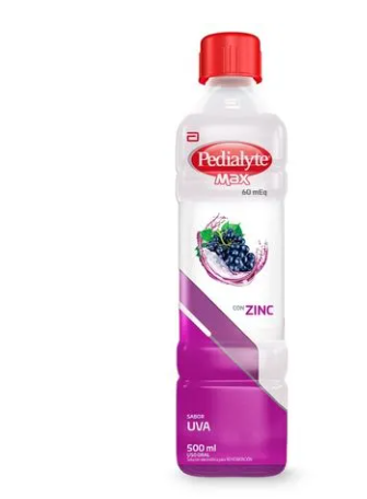 PEDIALYTE MAX 60  CON ZINC SABOR UVA X 500 ML