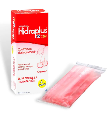 HIDRAPLUS 75 CEREZA SACHETS X 4 UNIDADES