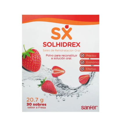 SUERO ORAL FRESA X 30 SOBRES (SOLHIDREX)