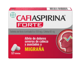 CAFIASPIRINA FORTE 650 MG / 65 MG X 12 TABLETAS