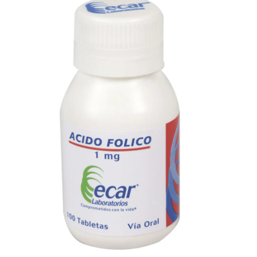 ACIDO FOLICO 1 MG X 100 TABLETAS