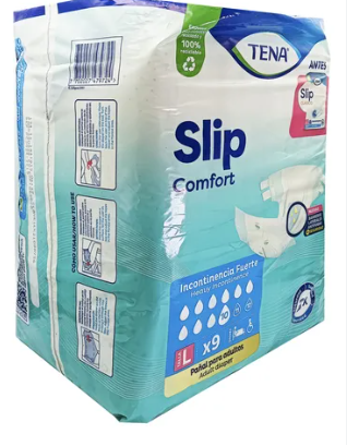 TENA SLIP COMFORT L X 9 UNIDADES