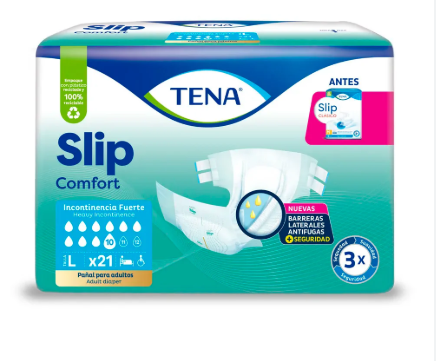 TENA SLIP COMFORT L X 21 UNIDADES