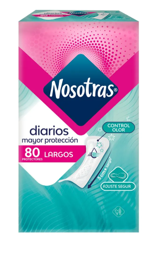 NOSOTRAS PROTECTORES LARGOS X 80 UNIDADES