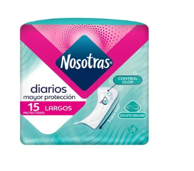 NOSOTRAS PROTECTORES LARGOS X 15 UNIDADES