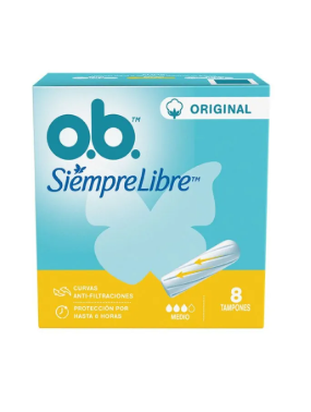 TAMPONES O.B. ORIGINAL MEDIO X 8 UNIDADES