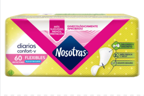 NOSOTRAS DIARIOS CONFORT V FLEXIBLES X 60 UNIDADES