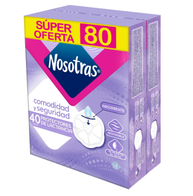 NOSOTRAS PROTECTORES LACTI  X 80 UNIDADES