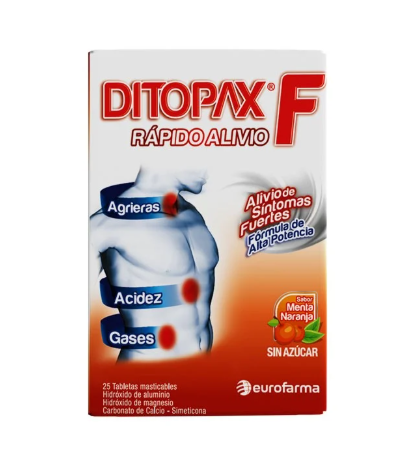 DITOPAX F MEN/NJA SIN AZUCAR X 25 TABLETAS
