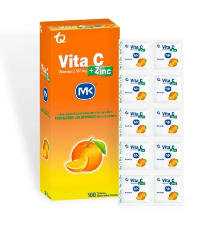 VITAMINA C + ZINC NARANJA X 100 TABLETAS