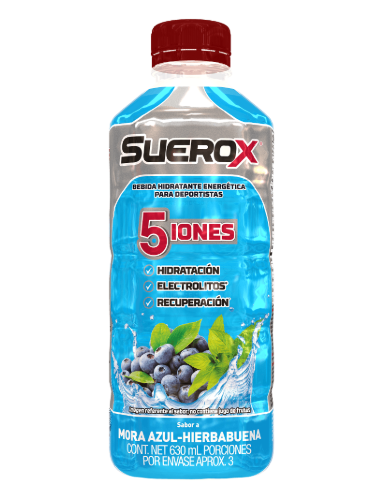 SUEROX MORA AZUL Y HIERBABUENA X 630 ML