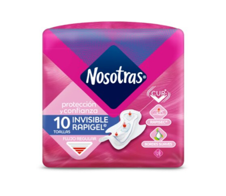 NOSOTRAS TOALLAS INVISIBLE RAPIGEL X 10 TOALLAS