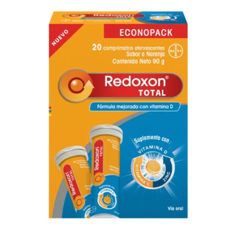 REDOXON TOTAL X 20 COMPRIMIDOS EFERVECENTE SABOR NARANJA