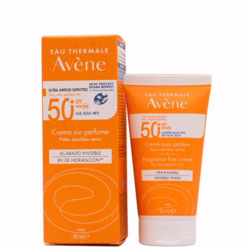 AVENE SOLAR CREMA 50+  PIELES SENSIBLES/SECAS INVISIBLE X  50ML