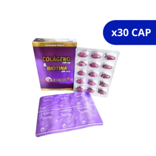 COLAGENO + BIOTINA 200 MG / 900 MCG X 30 CÁPSULAS