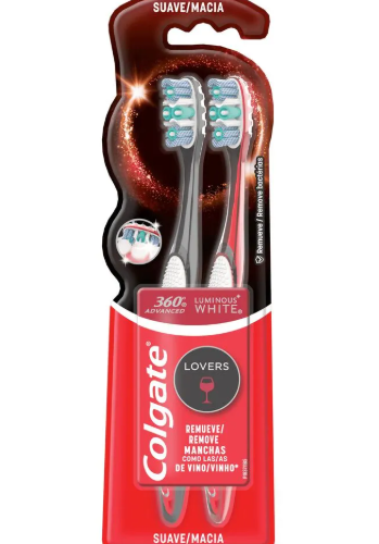 CEPILLO COLGATE 360 LUM WHITE ADVANCE SUAVE 2 X 1
