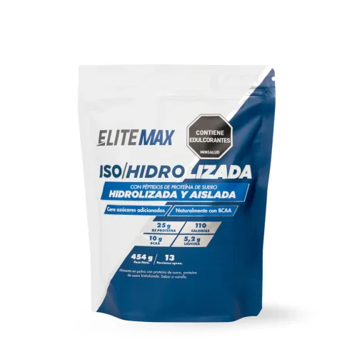ELITE MAX ISO AISLADA/HIDROLIZADA Sabor a Vainilla  454 GR