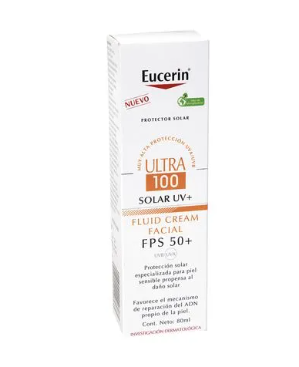 EUCERIN PROTECTOR SOLAR ULTRA 100 UV + FLUID CREA FACIAL FPS 50+ X 80 ML