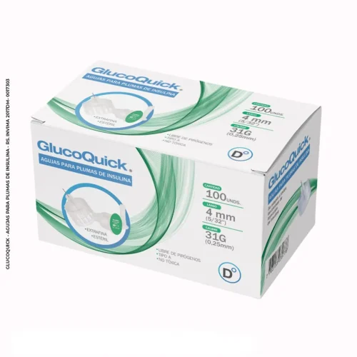 AGUJA INSULINA 31G/4MM CAJA  X 100 (VERDE)