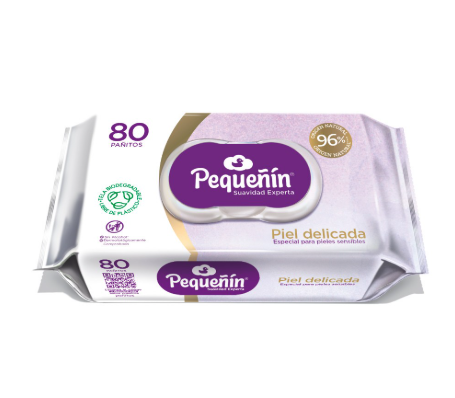 PAÑITOS PEQUEÑIN PIEL DELICADA X 80 UNIDADES