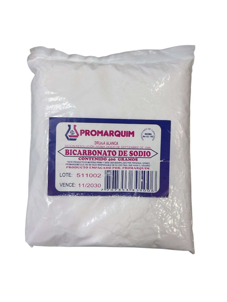BICARBONATO DE SODIO X 400 GR