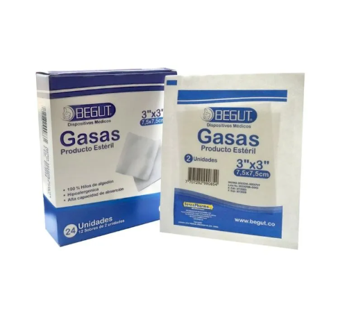 GASA ESTERIL 3X3 X 24 UNIDADES