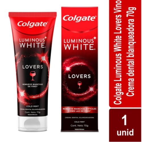 COLGATE LUMINOS WHITE LOVERS VINO Y TABAC 70 GR