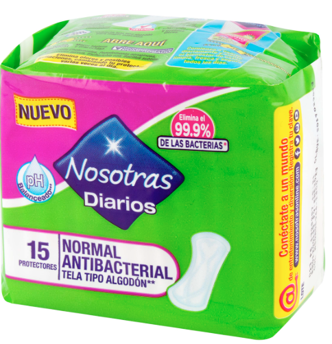NOSOTRA PROTECTORES ANTIBACTERIAL X 15 UNIDADES