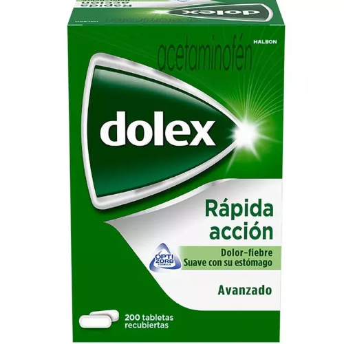 DOLEX 500 MG AVANZADO OPTI ZORB X 200 TABLETAS RECUBIERTAS