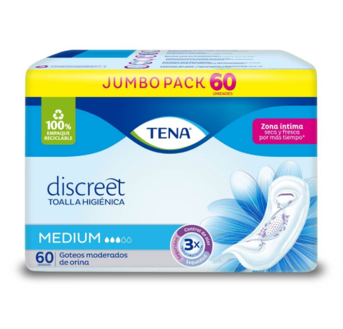 TENA MUJER MEDIUM X 60 UND JUMBO PACK