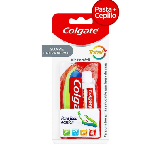 KIT COLGATE PORTATIL X 1 UND (CREMA DENTAL COLGATE + CEPILLO)