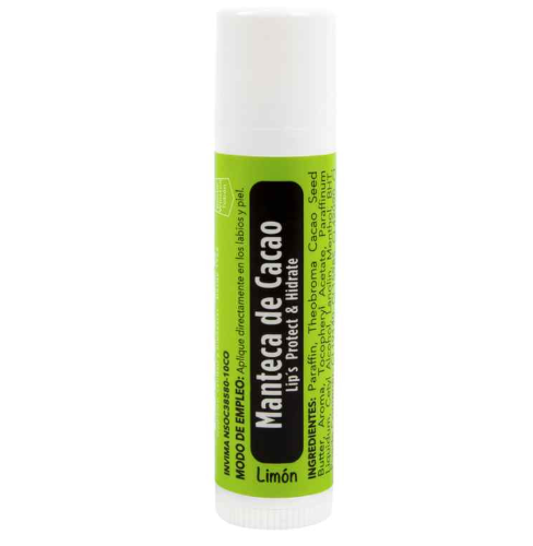 MANTECA DE CACAO LABIAL LIMON X 5 GR
