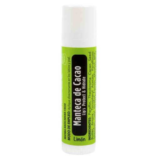 MANTECA DE CACAO LABIAL LIMON X 5 GR