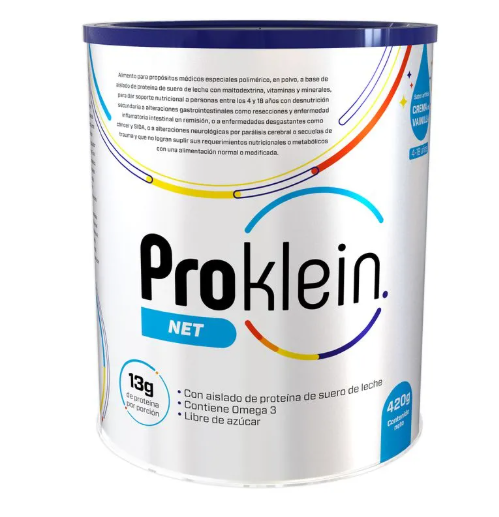 PROKLEIN NET SABOR ARTIFICIAL CREMA DE VAINILLA 4 18 AÑOS 420 GR